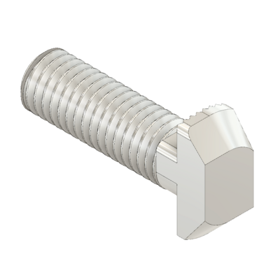MODULAR SOLUTIONS ZINC PLATED FASTENER<br>M8 X 20 HAMMER HEAD SCREW